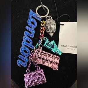 Iconic Kurt Geiger London Eagle Mix Key Ring Charm HTF NWT Stunning! Signed!